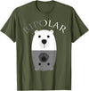 Cool I Love Polar Bears With Bipolar T-shirts Bipolar Shirt | Cute Mental Disorder Polar Bear Tee Gift T-Shirt - Olive Green