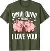 Funny Pig Lover & Owner Gift Ideas Pig Oink Women Kids Girls T-Shirt - Olive Green