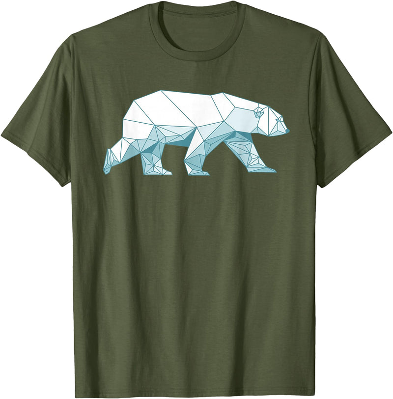 Polar Bear Gift Polar Bear Accessories & Stuff Cool Polar Bear Design For Men Women Arctic Polar Bear Lover T-Shirt - Olive Green