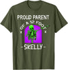 Halloween Clothing & Costumes Proud Parent of A 12 Foot Skelly - Halloween Skeleton T-Shirt - Olive Green