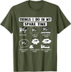 Cow Crop Farm Gift Field Tractor Farmer Ranch Things I do in my spare Time Cow Harvest Farming Barn Cattle T-Shirt - Olive