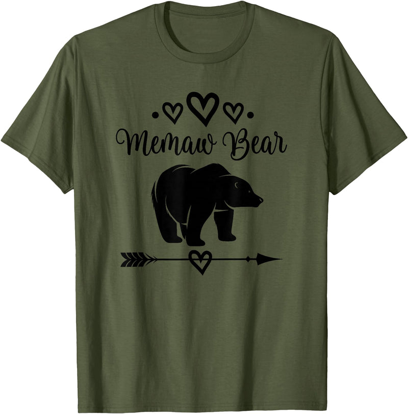 Homewise Shopper Memaw Memaw Bear Grandmother T-Shirt - Olive Green
