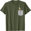 Animal in Your Pocket Cockatiel Bird T-Shirt - Olive Green