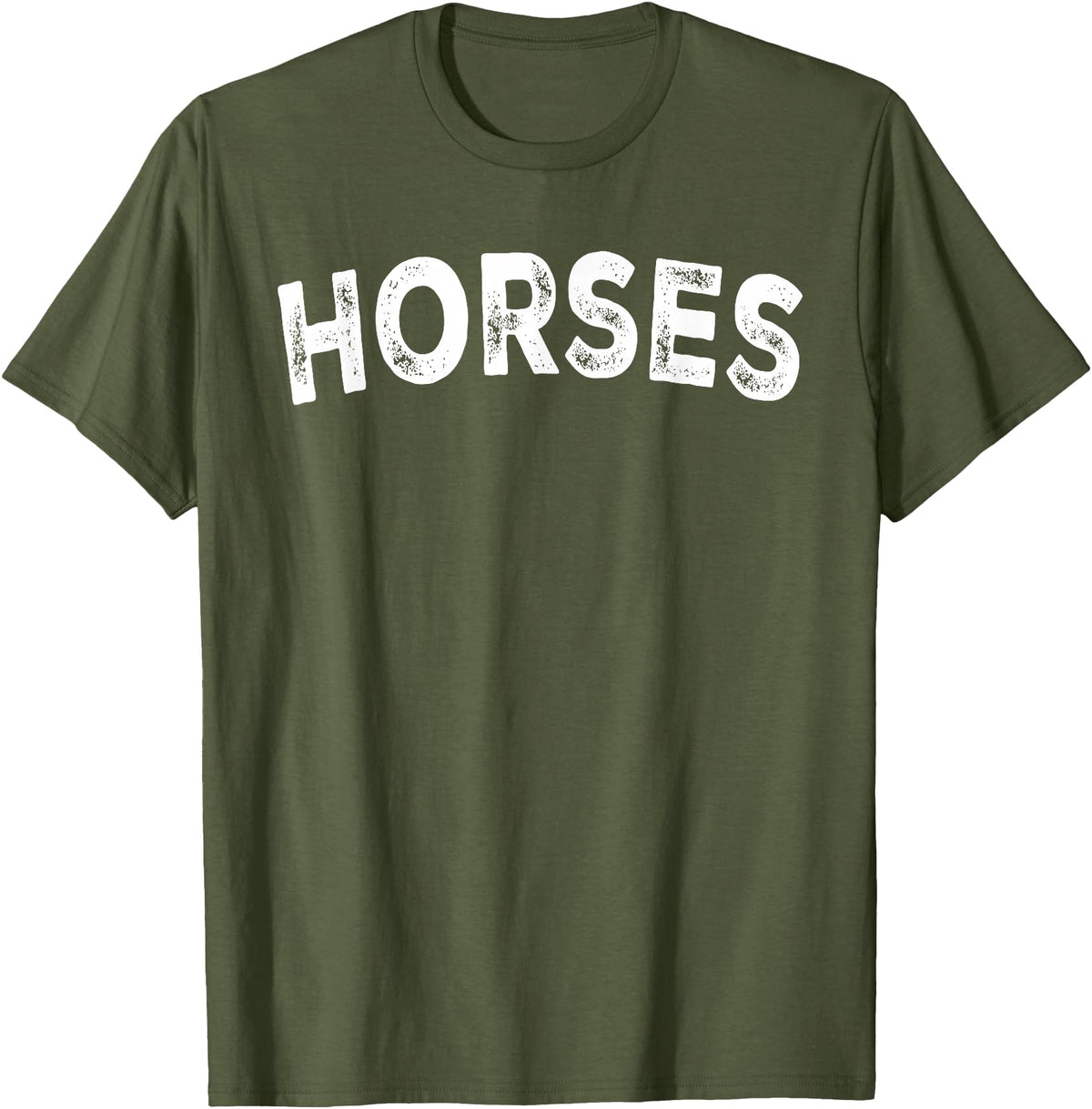 Horses - Styles Horses T-Shirt - Olive Green