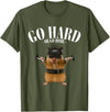 Hamster Deadlift Training Funny Cute Rat Weightlifting Meme T-Shirt - Olive Green