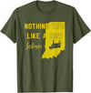 Funny Farm Nothing Tips Like A Cow Indiana state T-Shirt - Olive Green