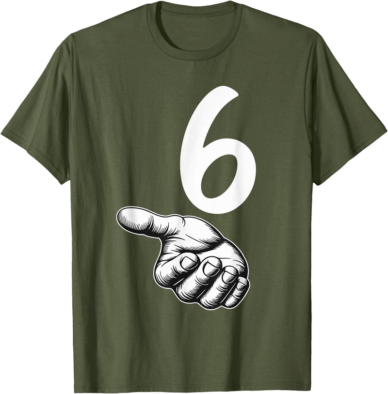 67 Meme Halloween Matching Costume BPD Number 6 Matching Duo 67 Meme Gen Alpha Slang Halloween T-Shirt - Olive Green