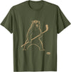 Funny Polar Bear Hockey Player Fans Ice Lover Funny Polar Bear Playing Ice Hockey Sports Lover Player T-Shirt - Olive Green