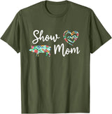 Show Pig Mom Shirt Show Pig Mom, Farmer mom, Happy Mothers Day T-Shirt - Olive Green