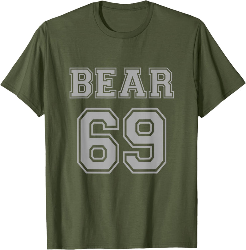 BearWoof Cool Gay Bear Pride Bear 69 T-Shirt - Olive Green
