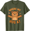 Where My Hug At Co. Where My Hug at Bear Hug Graphic T-Shirt - Olive Green