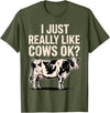 Cow Gift Cow Lover Accessories Cattle Farmer Stuff Funny Cow Design for Men Women Kids Dairy Cattle Cow Lovers T-Shirt -
