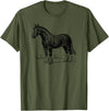 Horse Clydesdale Shirts Horse Clydesdale Workhorse Simple Graphic T-shirt T-Shirt - Olive Green