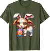Easter Goats Lover Egg Eggs Bunny Rabbit Bunnies Funny T-Shirt in Olive Green