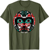 Tribal America Alaska Native American Art Tlingit Eagle Tribal Bear Clan T-Shirt - Olive Green