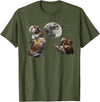 Funny Guinea Pig Lover Gifts 3 Guinea Pigs Moon Howling Funny Rodent For Men, Women, Kid T-Shirt - Olive Green
