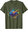Colorful Tropical Fish Ocean Splash Rainbow Aquarium Fish Ocean Vibes T-Shirt - Olive Green