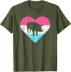 Retro Vintage Animal and Pet Gifts Retro Vintage Pig Gift for Women or Girls T-Shirt - Olive Green