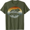 Bear Community Bear Brotherhood Gay Men Gifts Bear Pride Retro Mountain Nature Gay Bear Flag T-Shirt - Olive Green