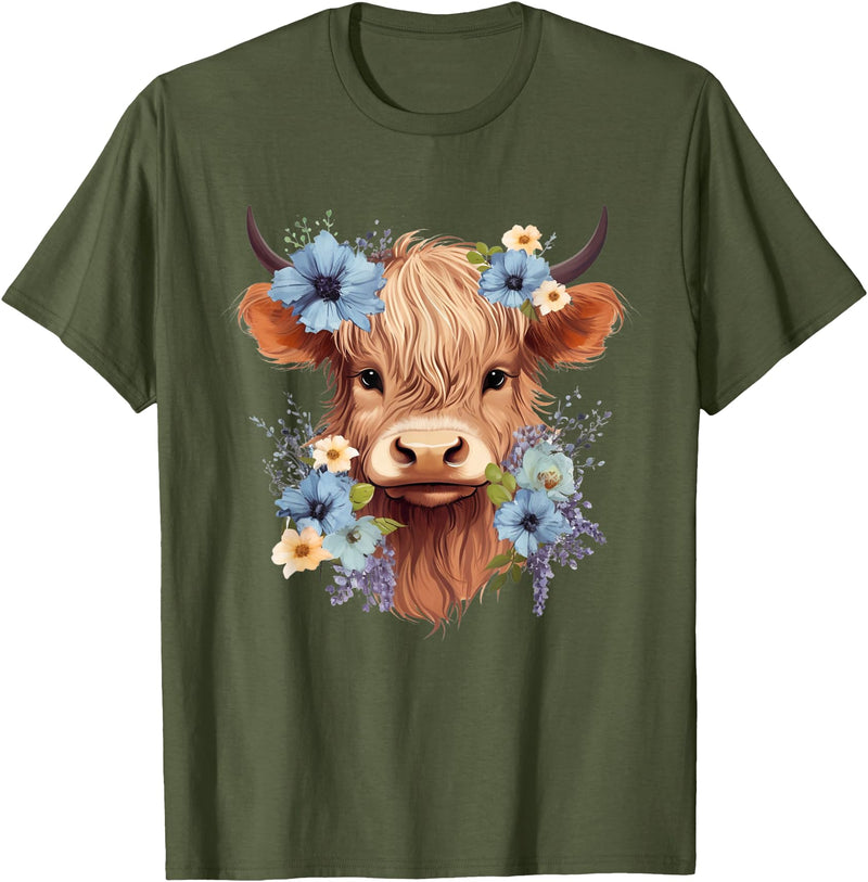 Western Shirts for Girls Men, Highland Cow Gifts Cow, Scottish Highland Cow, Western Wear, Highland Cow T-Shirt, Small,