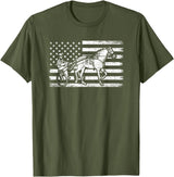 horse racing gifts Harness racing american flag, horse harness racing T-Shirt - Olive Green