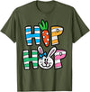 Easter Hip Hop Carrot Bunny Rabbit Boys Girls Kids Toddler T-Shirt in Olive Green