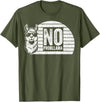 Teetro No Probllama Cool Llama Sunglasses Humor Animal T-Shirt - Olive Green