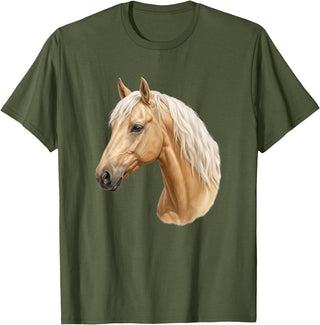 Palomino Horse Designs Palomino Horse T-Shirt - Olive Green