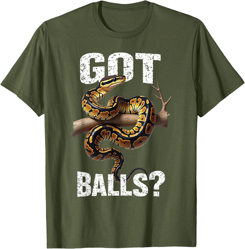 Royal Ball Python Supplies Snake Owner Herpetology Funny Ball Python Lover Balls Reptile Keeper Snake Owners T-Shirt - Olive