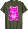 Urban Empyre Pink Gummy Bear Candy T-Shirt - Olive Green