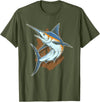 Fish Species Collection Gift Idea Fischerart Biology Swordfish Fish T-Shirt - Olive Green