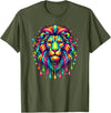 Lions Lion Lover Gifts Colorful Pop Art Lion Lions T-Shirt - Olive Green