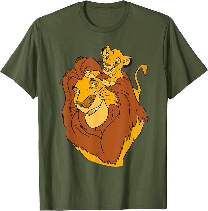Disney The Lion King Simba and Mufasa Father and Son T-Shirt T-Shirt - Olive Green