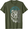 Nordic Valor, Viking Visions, Berserk til Valhalla Valhalla & Viking Compass - Nordic Bear Design T-Shirt - Olive Green