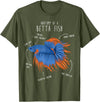 Cool Dog Gifts Betta Fish Siamese Fighting Fish Anatomy, Funny Aquarium Pet T-Shirt - Olive Green