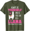 Llama Shirts by Memme Cute Funny Llama Shirt Llamas Lover Shirts Girls Women T-Shirt - Olive Green