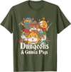 Not Your Everyday Merch Dungeons and Guinea Pigs Parody T-Shirt - Olive Green