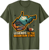 West Virginia Tee Company LTD West Virginia Halloween Shirt Spooky Pride T-Shirt - Olive Green