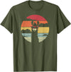 Pack A Punch Llama, Retro Style Alpaca T-Shirt - Olive Green