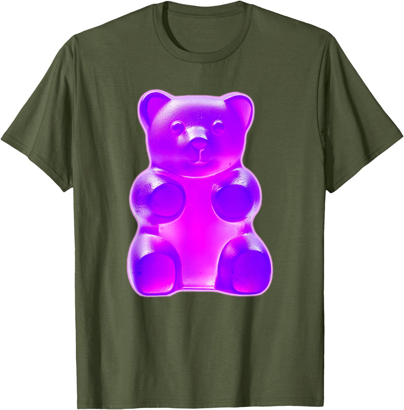 Urban Empyre Purple Gummy Bear T-Shirt - Olive Green