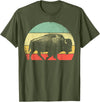 Bison Lover Gifts Wildlife I Bison Natural Reserve Vintage Buffalo Graphic Crew Neck Short Sleeve Regular Fit T-Shirt -