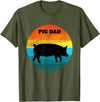 Cute Pot Belly Bellied Pig Owner Farmer PIG Lover Pot Belly PIG DAD Vintage Retro Men Women Kids Teen Tee Gift T-Shirt - Olive Green