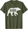 Matching Family Bear by Foxio Baba Bear Matching Family Camping Vintage Bear Funny Baba T-Shirt - Olive Green