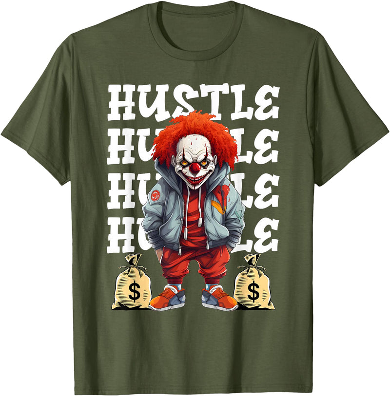 Hip Hop Clown Money Calling Horror Streetwear Tee Hip Hop Scary Clown Hustle Money Urban Streetwear Halloween T-Shirt -