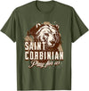 Happy Catholics St Corbinian German Saints German Catholic Bear T-Shirt - Olive Green