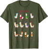 Funny Llamas A Year Of Llamas Funny Llama Alpaca T-Shirt - Olive Green