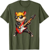 Hamster Electric Guitar Concert Music Lover Men Women Kids T-Shirt - Olive Green
