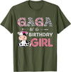 Cow Birthday Cow Lover Gifts For Family Men Woman Gaga of The Birthday Girl Farm Cow Grandma Matching Family T-Shirt - Olive