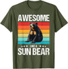 Sun Bears Sun Bear Lovers Shop Awesome like a Sun Bear. Sun Bears Sun Bear T-Shirt - Olive Green