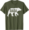Matching Family Bear by Foxio Dada Bear Matching Family Camping Vintage Bear Funny Dada T-Shirt - Olive Green